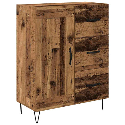 Vysoký Bufet 2 Ks Staré Dřevo 69,5 X 34 X 180 Cm
