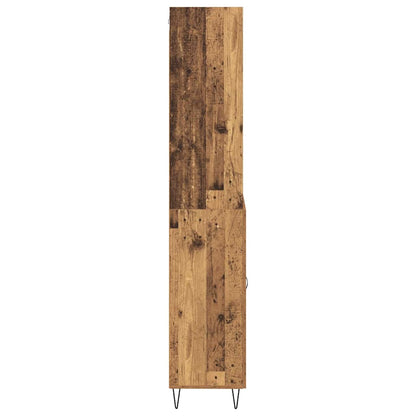 Vysoký Bufet 2 Ks Staré Dřevo 69,5 X 34 X 180 Cm