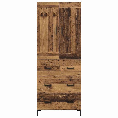 Vysoký Bufet 2 Ks Staré Dřevo 69,5 X 34 X 180 Cm