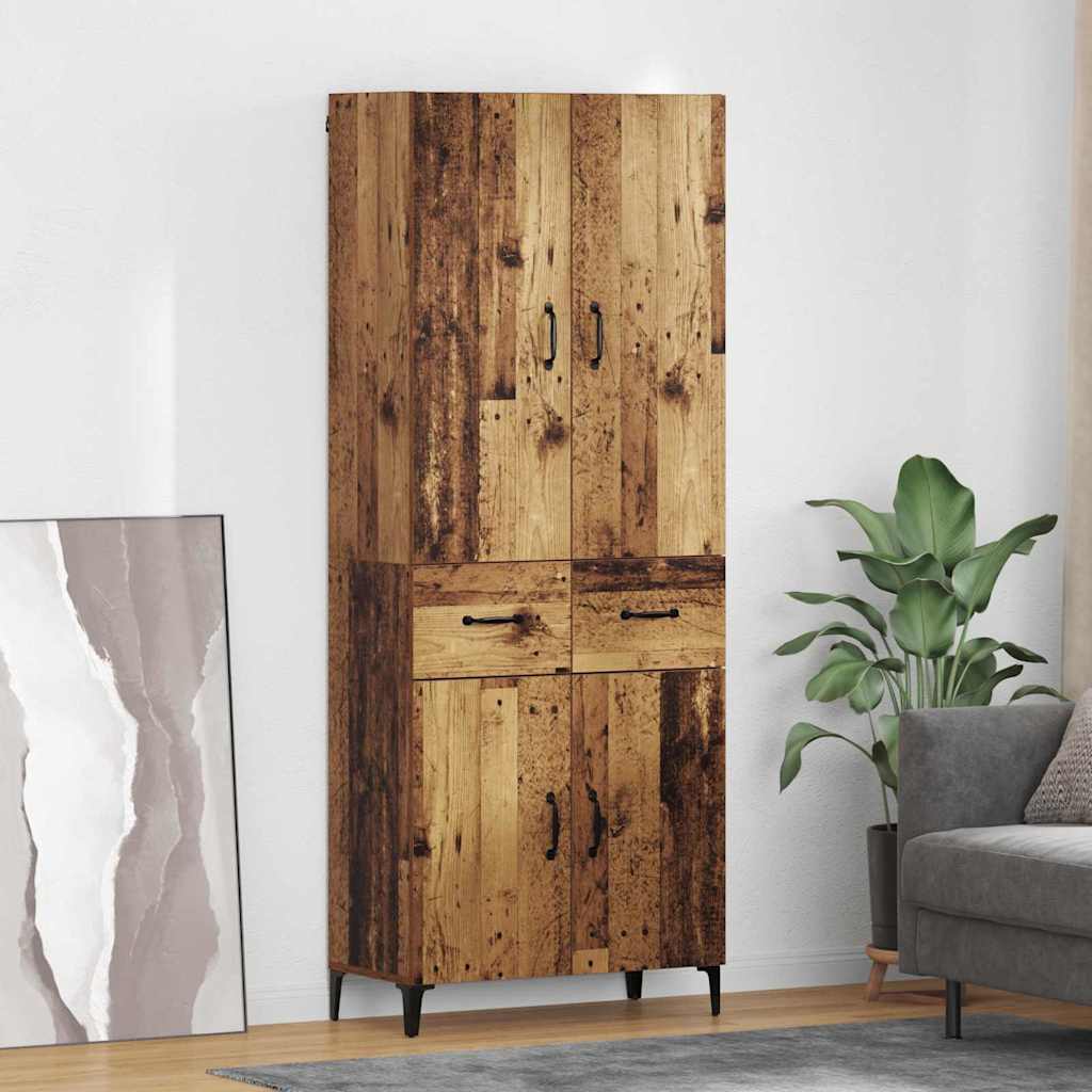 Vysoký Bufet 69,5 X 34 X 180 Cm Kompozitní Dřevo