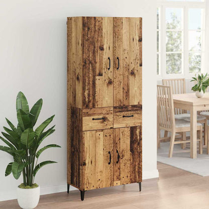 Vysoký Bufet 69,5 X 34 X 180 Cm Kompozitní Dřevo