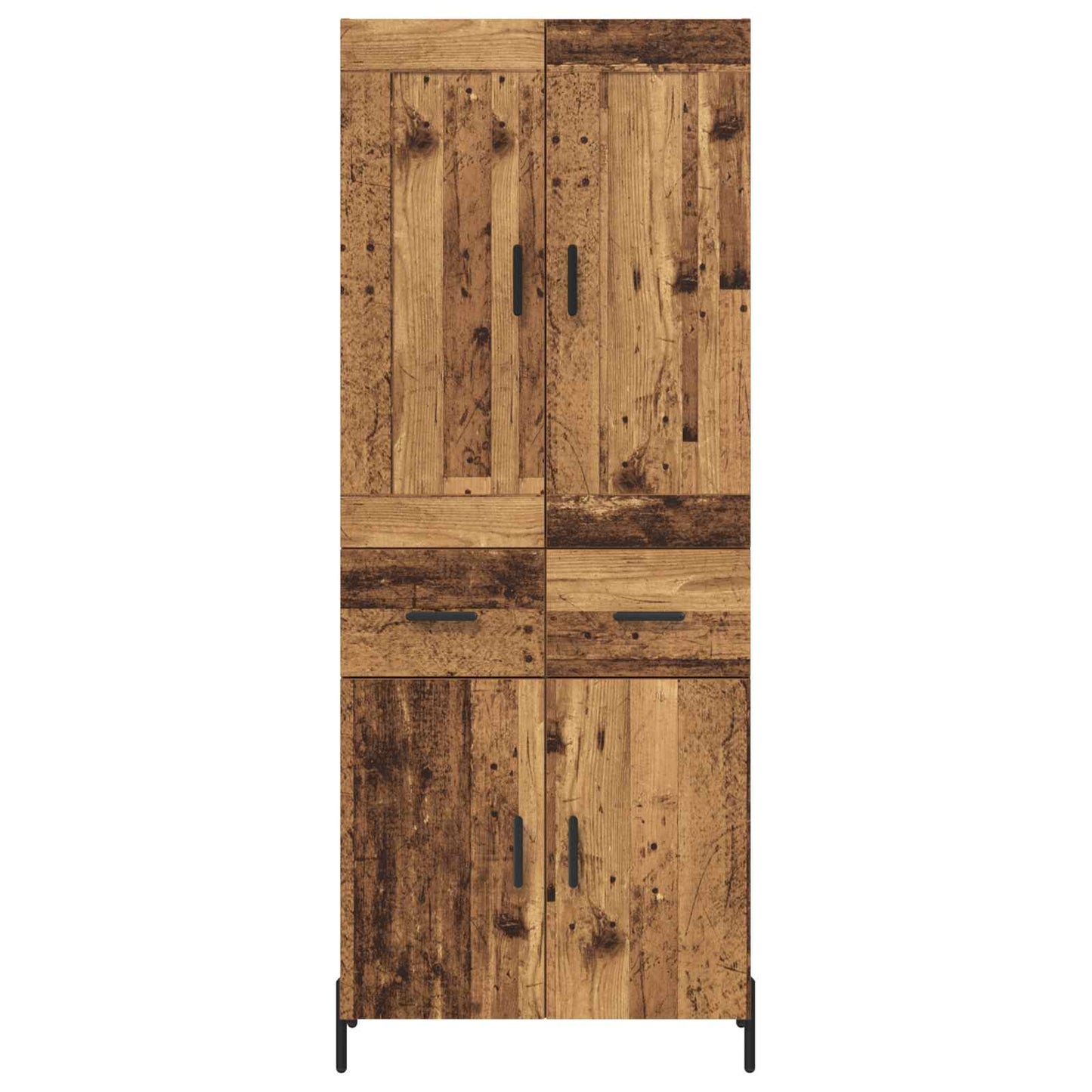 Vysoký Bufet 2 Ks Staré Dřevo 69,5 X 34 X 180 Cm