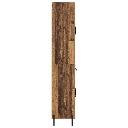 Vysoký Bufet 2 Ks Staré Dřevo 69,5 X 34 X 180 Cm