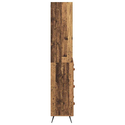 Vysoký Bufet Staré Dřevo 69,5 X 34 X 180 Cm Kompozitní Dřevo