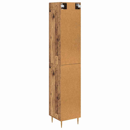 Vysoký Bufet 2 Ks Staré Dřevo 34,5 X 34 X 180 Cm