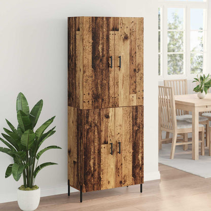 Vysoký Bufet Staré Dřevo 69,5 X 34 X 180 Cm Kompozitní Dřevo