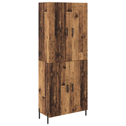 Vysoký Bufet Staré Dřevo 69,5 X 34 X 180 Cm Kompozitní Dřevo