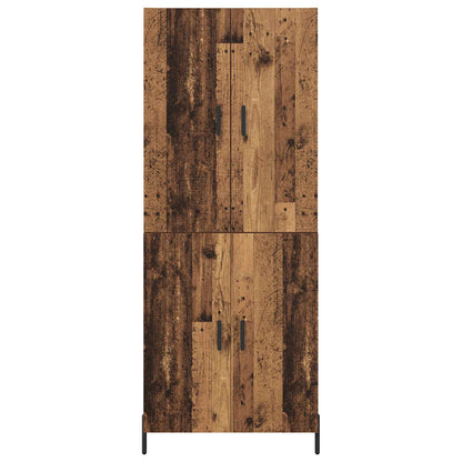Vysoký Bufet Staré Dřevo 69,5 X 34 X 180 Cm Kompozitní Dřevo