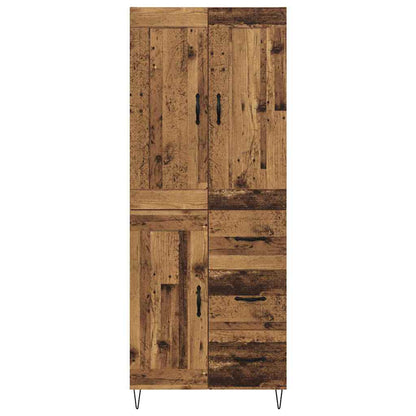 Vysoký Bufet Staré Dřevo 69,5 X 34 X 180 Cm Kompozitní Dřevo