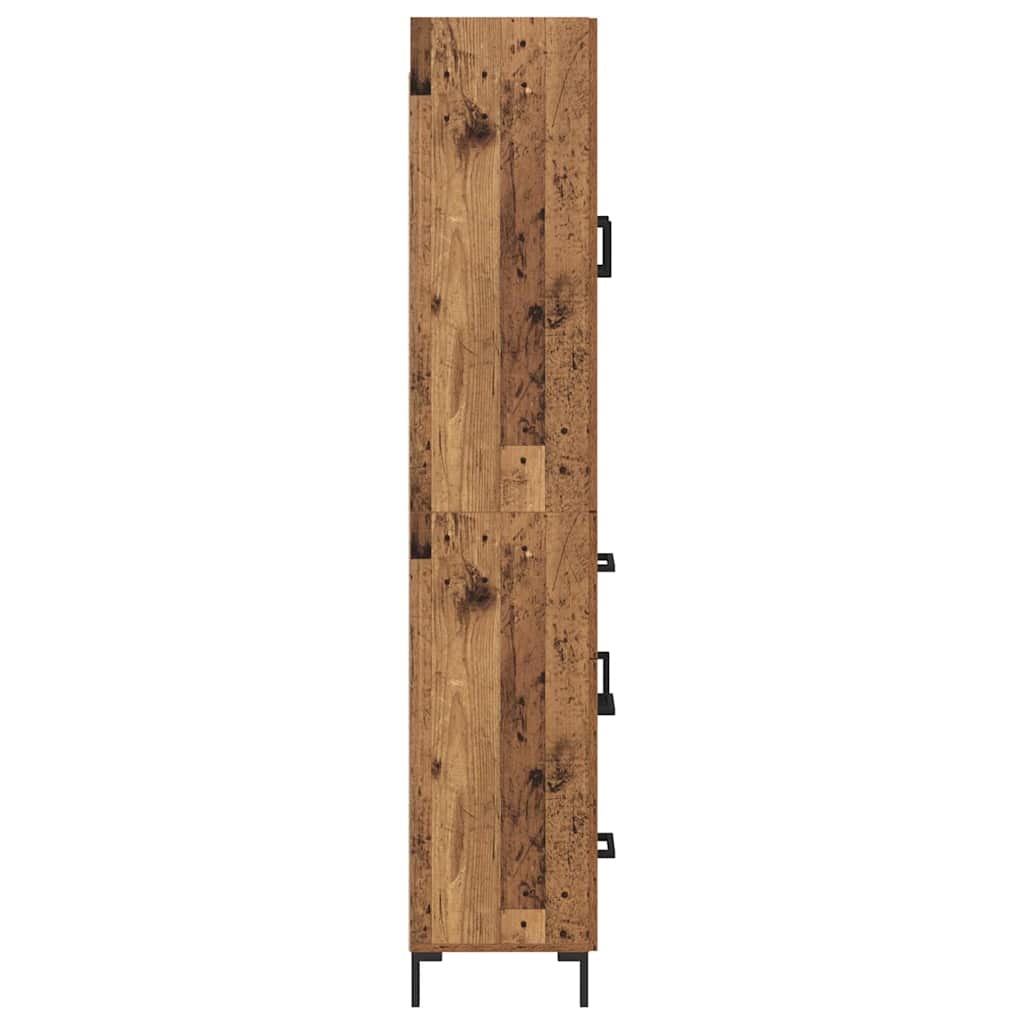 Vysoký Bufet Staré Dřevo 69,5 X 34 X 180 Cm Kompozitní Dřevo