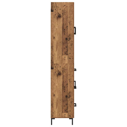 Vysoký Bufet Staré Dřevo 69,5 X 34 X 180 Cm Kompozitní Dřevo