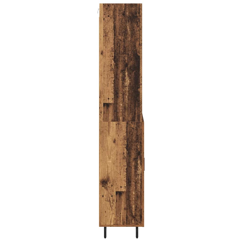 Vysoký Bufet 2 Ks Staré Dřevo 69,5 X 32,5 X 180 Cm