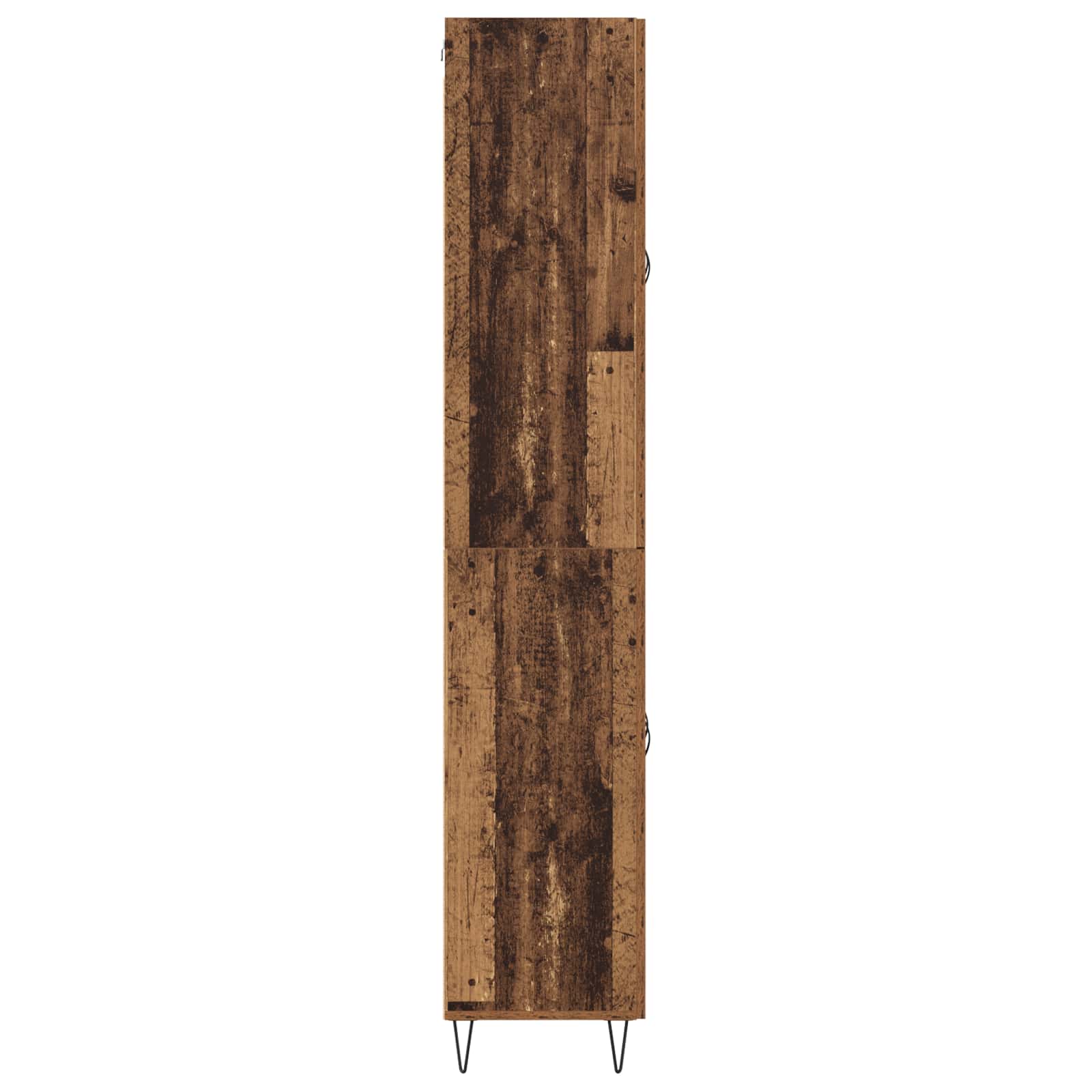 Vysoký Bufet Staré Dřevo 69,5 X 34 X 180 Cm Kompozitní Dřevo
