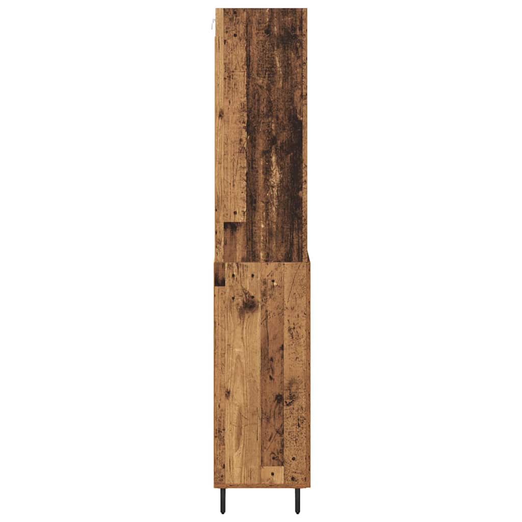 Vysoký Bufet 2 Ks Staré Dřevo 69,5 X 32,5 X 180 Cm