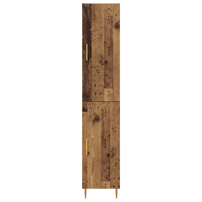 Vysoký Bufet 2 Ks Staré Dřevo 34,5 X 34 X 180 Cm
