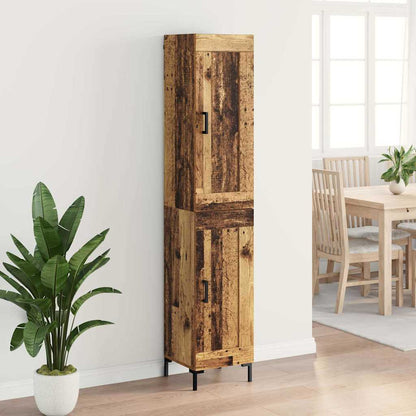 Vysoký Bufet Staré Dřevo 34,5 X 34 X 180 Cm Kompozitní Dřevo