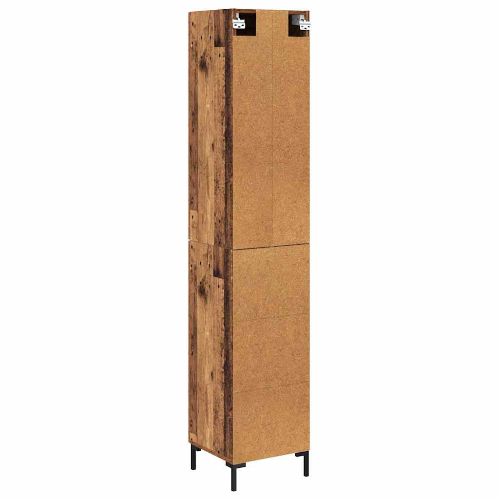 Vysoký Bufet Staré Dřevo 34,5 X 34 X 180 Cm Kompozitní Dřevo