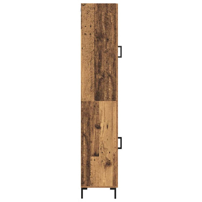 Vysoký Bufet Staré Dřevo 34,5 X 34 X 180 Cm Kompozitní Dřevo