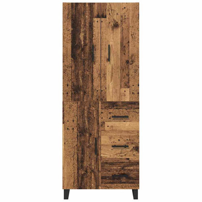 Vysoký Bufet 2 Ks Staré Dřevo 69,5 X 34 X 180 Cm