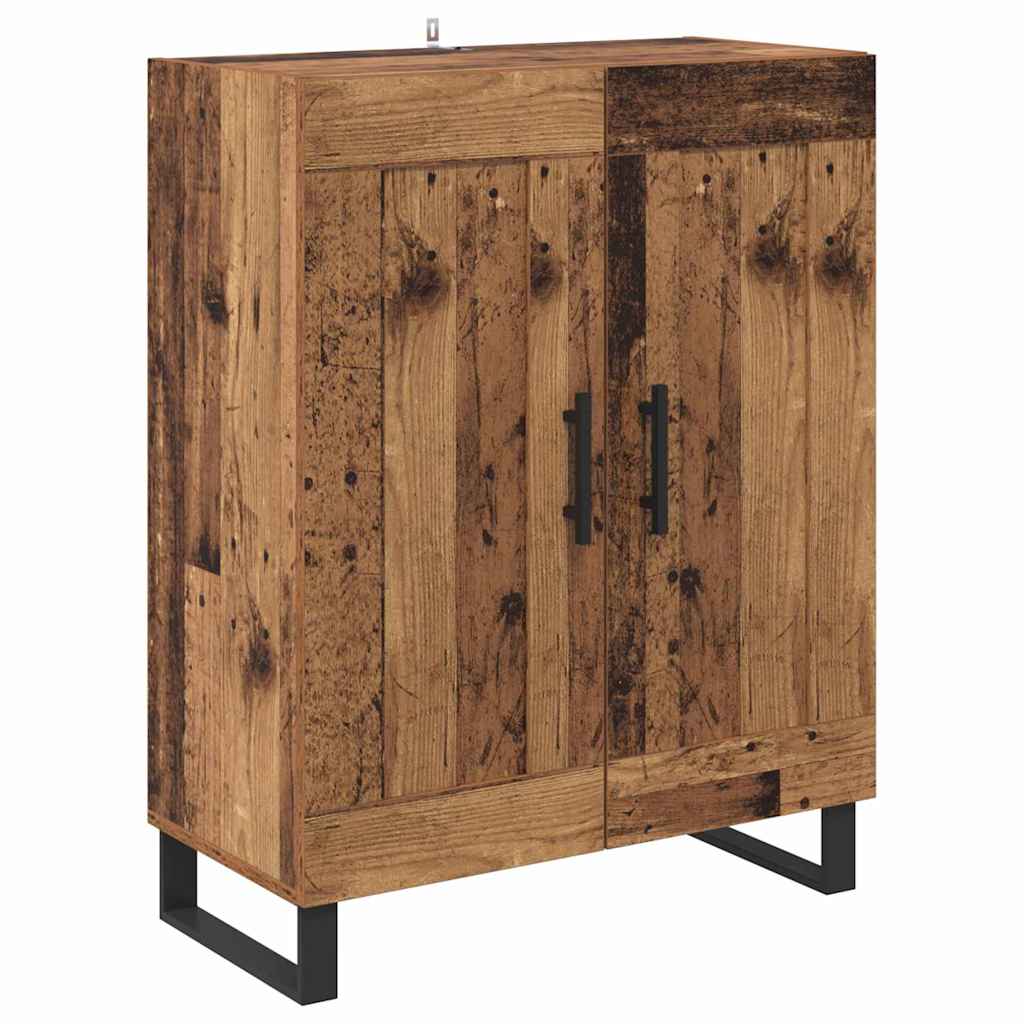 Vysoký Bufet 2 Ks Staré Dřevo 69,5 X 34 X 180 Cm