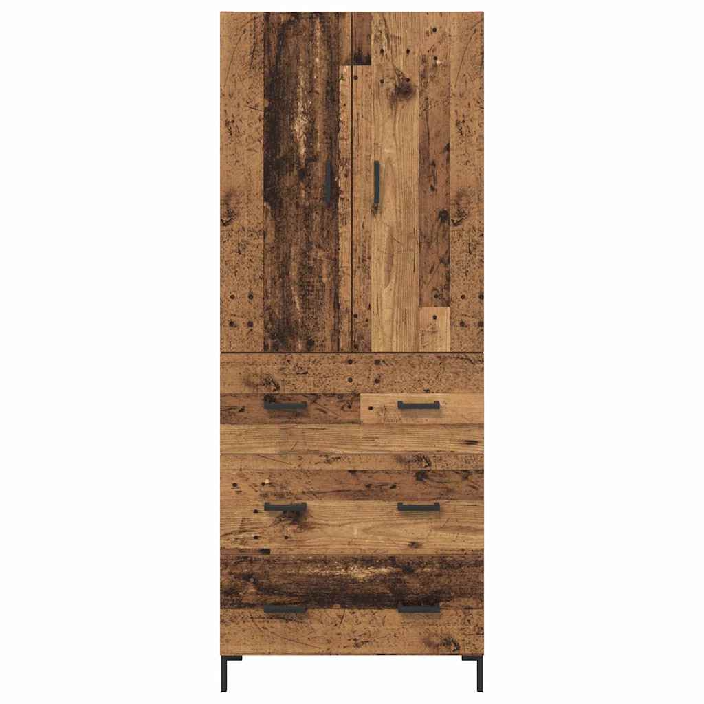 Vysoký Bufet Staré Dřevo 69,5 X 34 X 180 Cm Kompozitní Dřevo