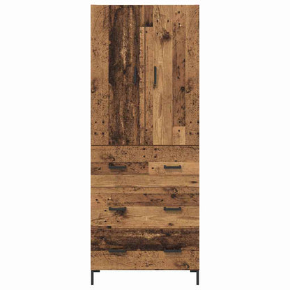 Vysoký Bufet Staré Dřevo 69,5 X 34 X 180 Cm Kompozitní Dřevo