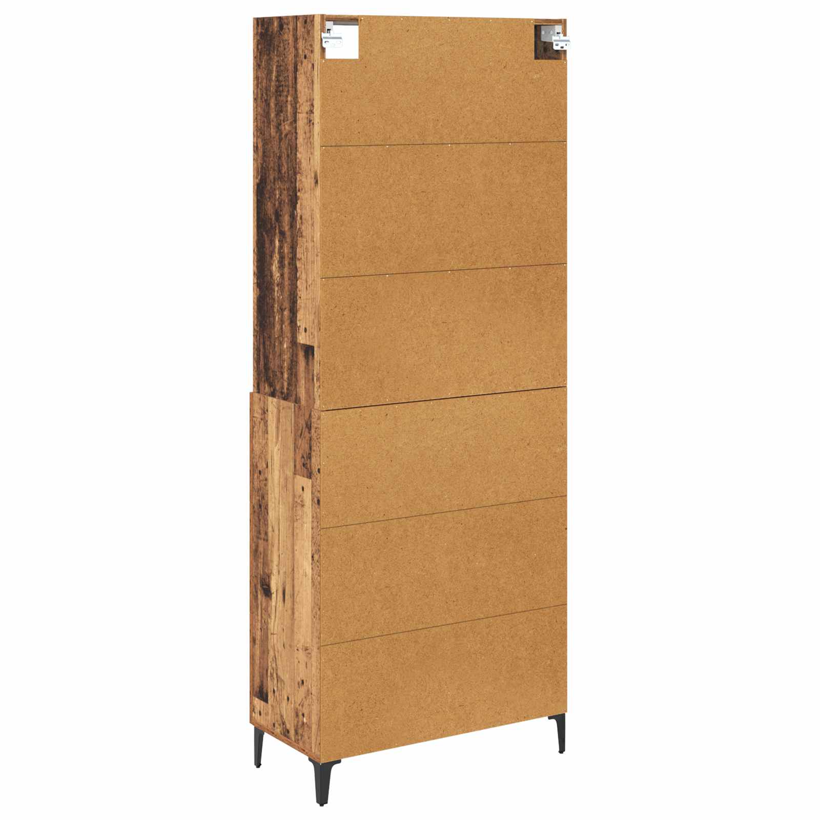 Vysoký Bufet Staré Dřevo 69,5 X 34 X 180 Cm Kompozitní Dřevo