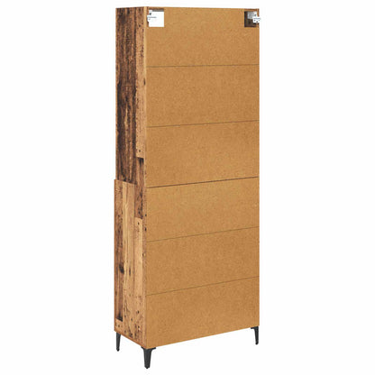 Vysoký Bufet Staré Dřevo 69,5 X 34 X 180 Cm Kompozitní Dřevo