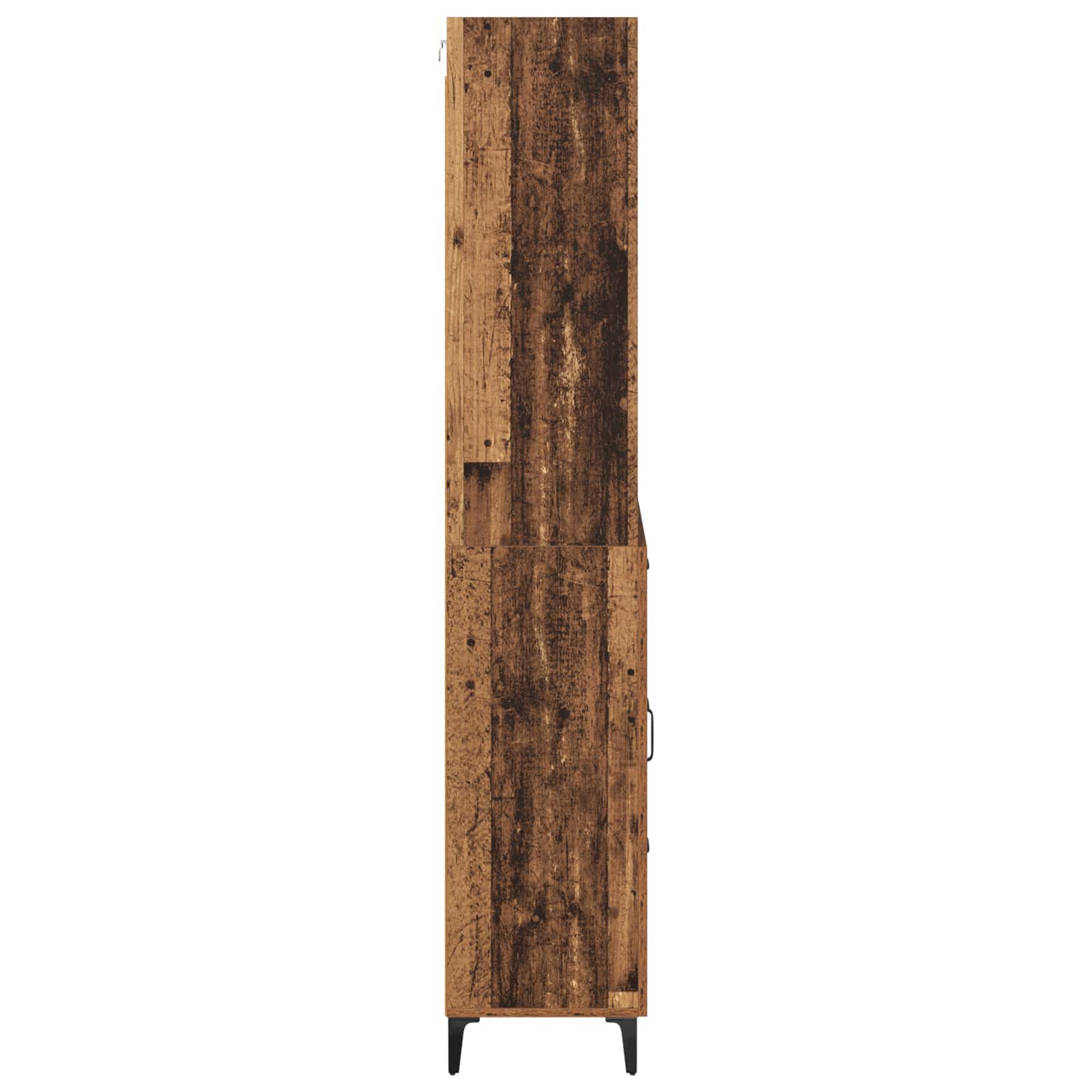 Vysoký Bufet Staré Dřevo 69,5 X 34 X 180 Cm Kompozitní Dřevo