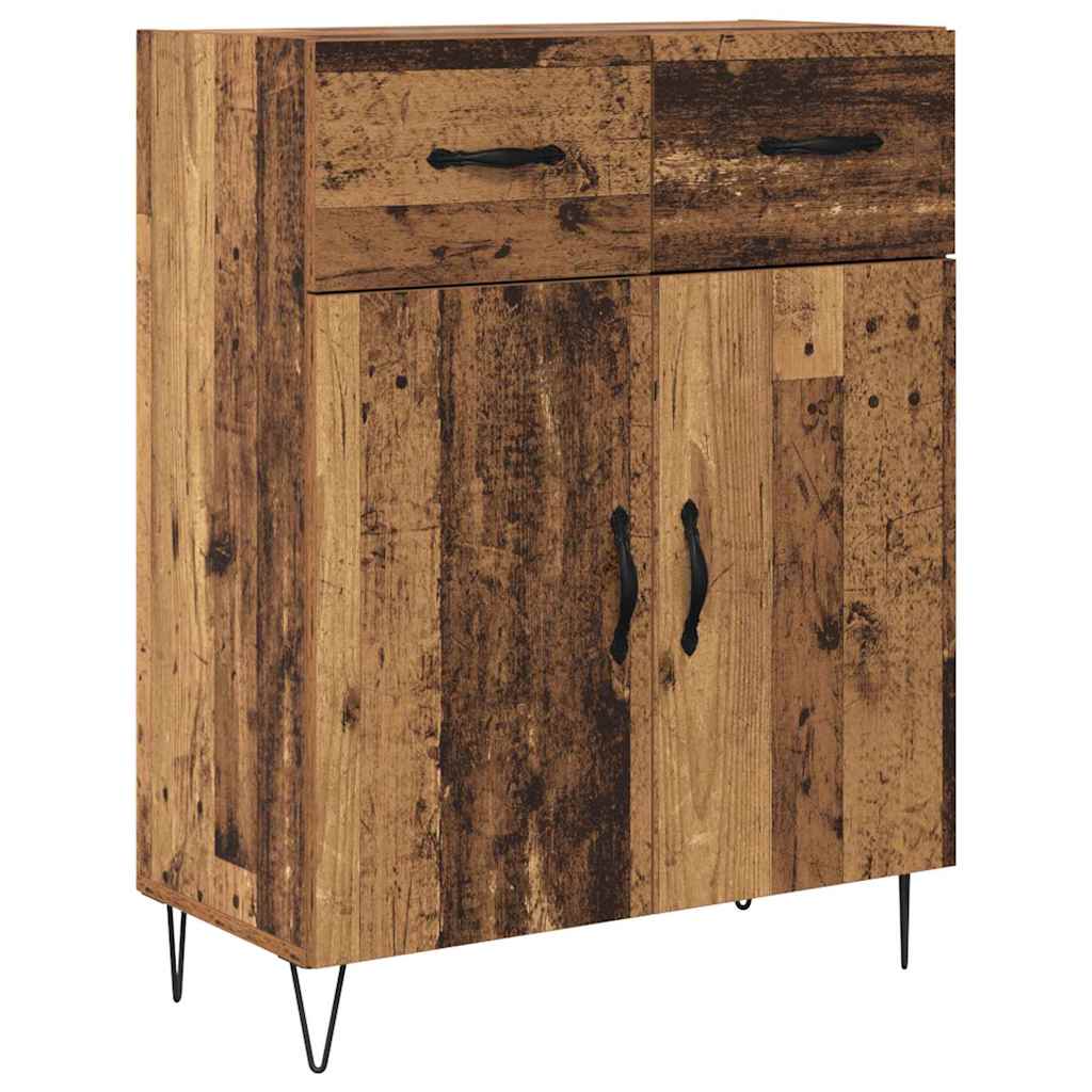 Vysoký Bufet Staré Dřevo 69,5 X 34 X 180 Cm Kompozitní Dřevo
