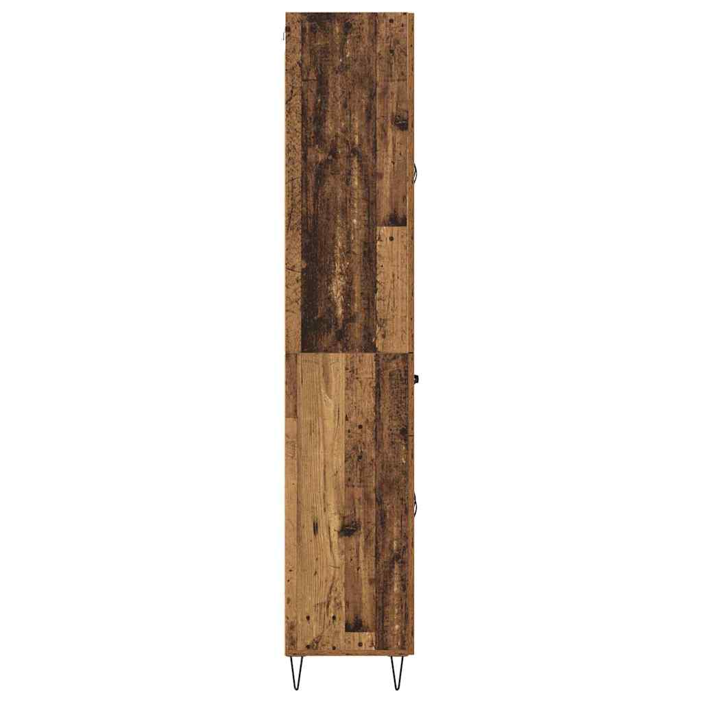 Vysoký Bufet Staré Dřevo 69,5 X 34 X 180 Cm Kompozitní Dřevo