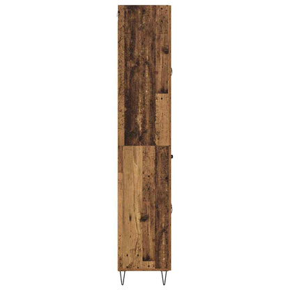 Vysoký Bufet Staré Dřevo 69,5 X 34 X 180 Cm Kompozitní Dřevo