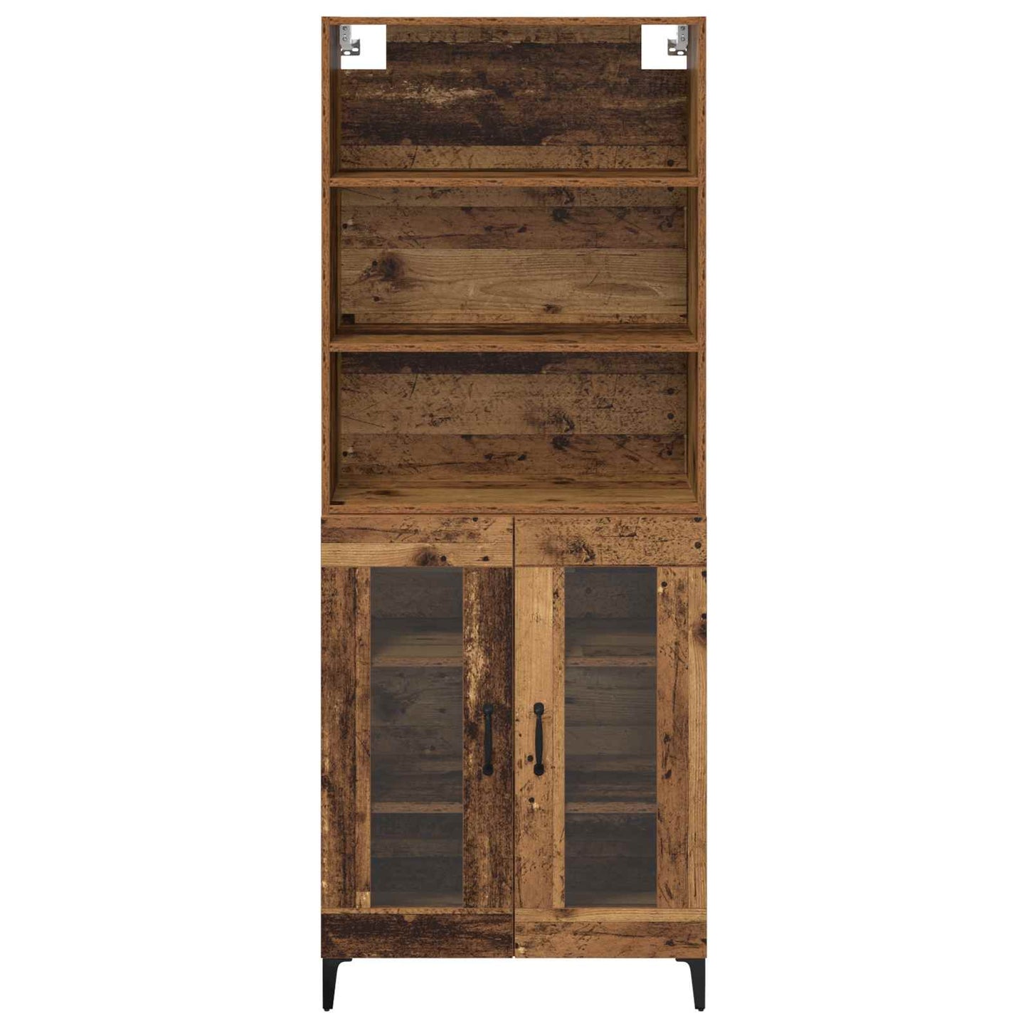 Vysoký Bufet Staré Dřevo 69,5 X 34 X 180 Cm Kompozitní Dřevo