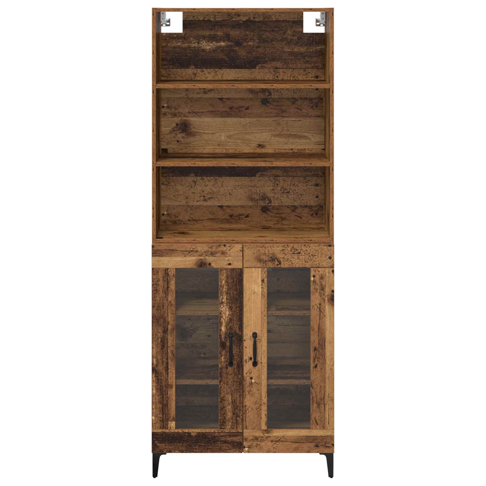 Vysoký Bufet Staré Dřevo 69,5 X 34 X 180 Cm Kompozitní Dřevo