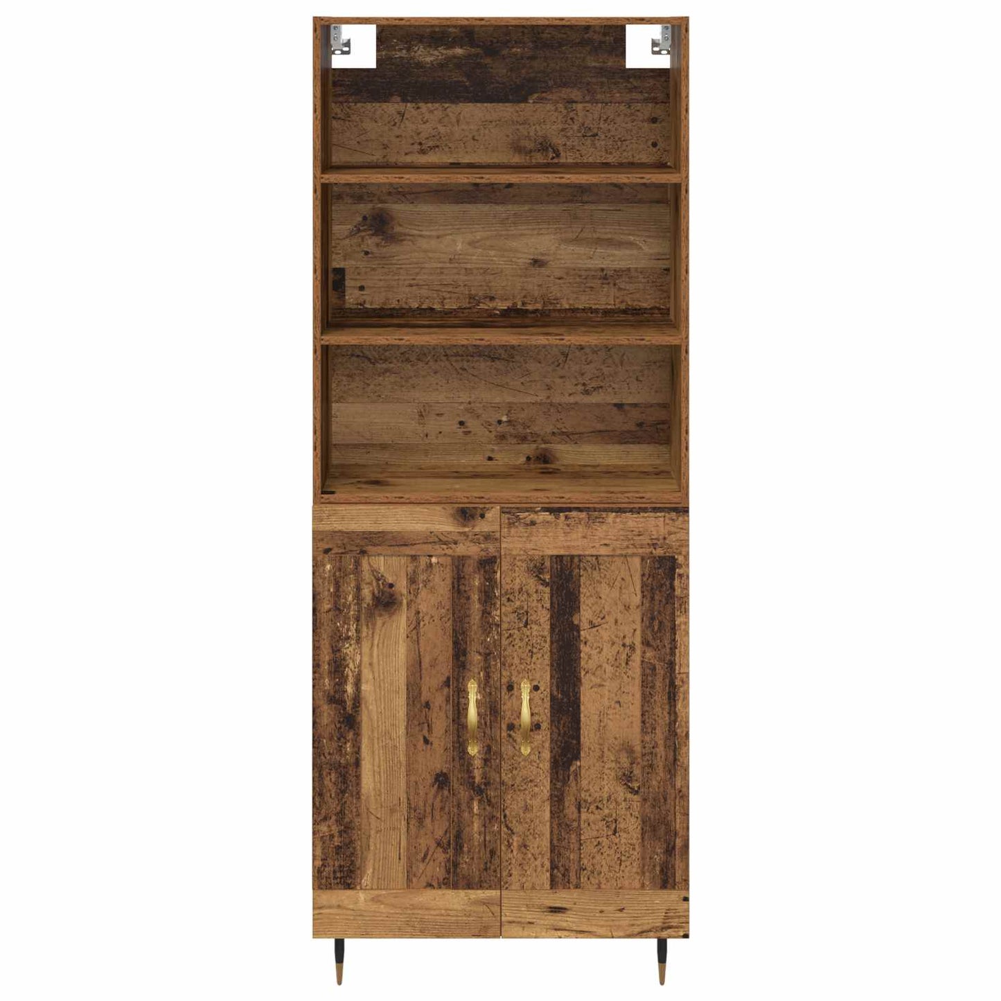Vysoký Bufet Staré Dřevo 69,5 X 34 X 180 Cm Kompozitní Dřevo