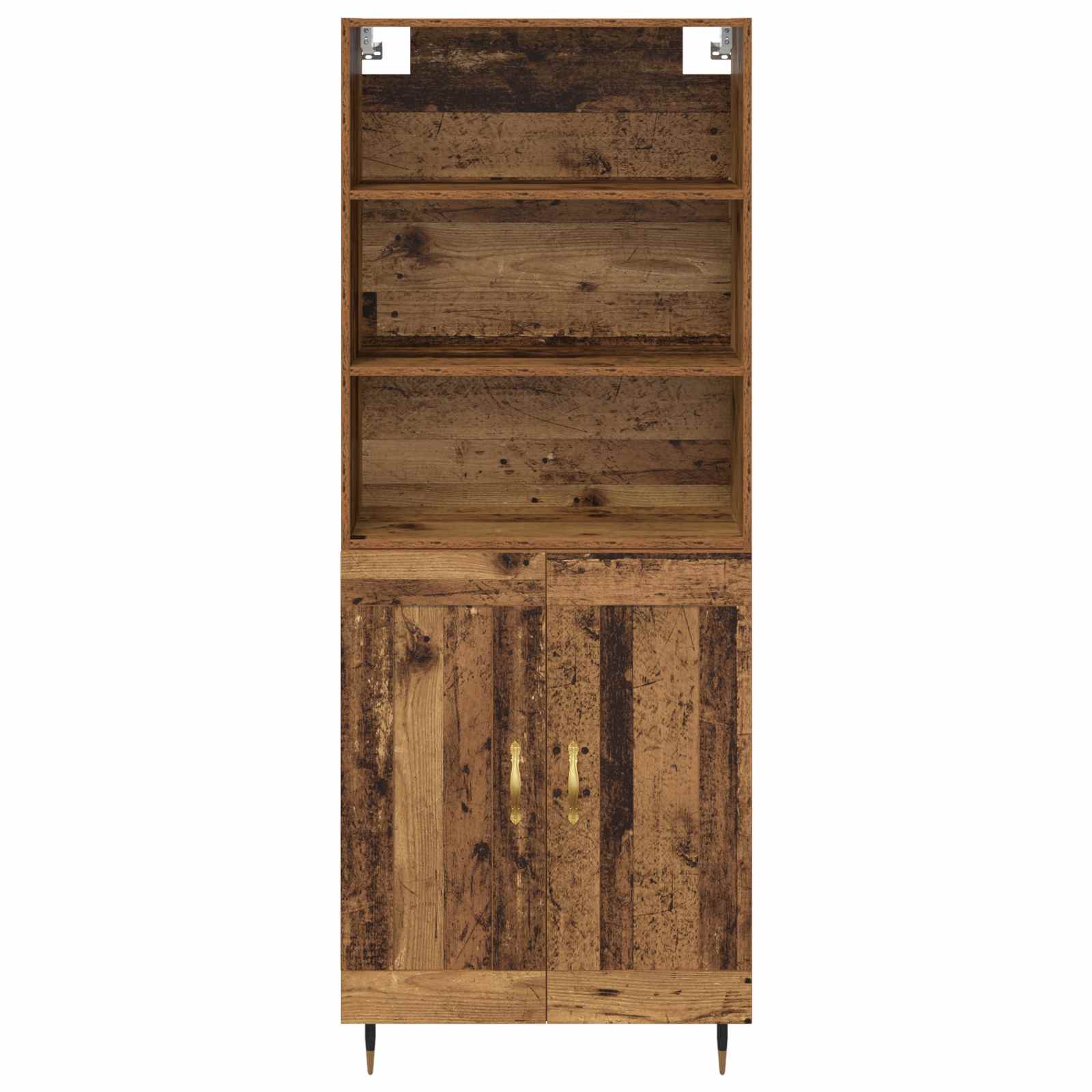 Vysoký Bufet Staré Dřevo 69,5 X 34 X 180 Cm Kompozitní Dřevo