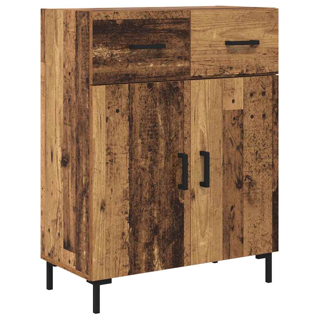 Vysoký Bufet Staré Dřevo 69,5 X 34 X 180 Cm Kompozitní Dřevo