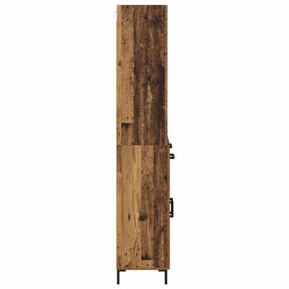 Vysoký Bufet Staré Dřevo 69,5 X 34 X 180 Cm Kompozitní Dřevo