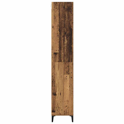 Vysoký Bufet Staré Dřevo 69,5 X 34 X 180 Cm Kompozitní Dřevo