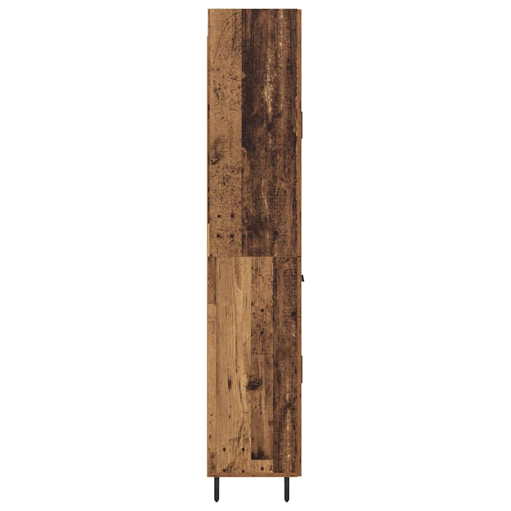 Vysoký Bufet 2 Ks Staré Dřevo 69,5 X 34 X 180 Cm