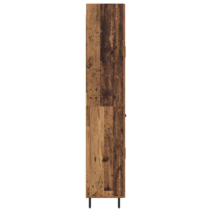 Vysoký Bufet 2 Ks Staré Dřevo 69,5 X 34 X 180 Cm