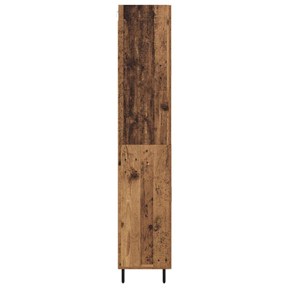Vysoký Bufet 2 Ks Staré Dřevo 69,5 X 34 X 180 Cm
