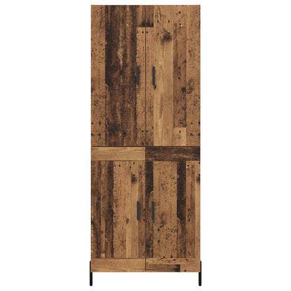 Vysoký Bufet Staré Dřevo 69,5 X 34 X 180 Cm Kompozitní Dřevo