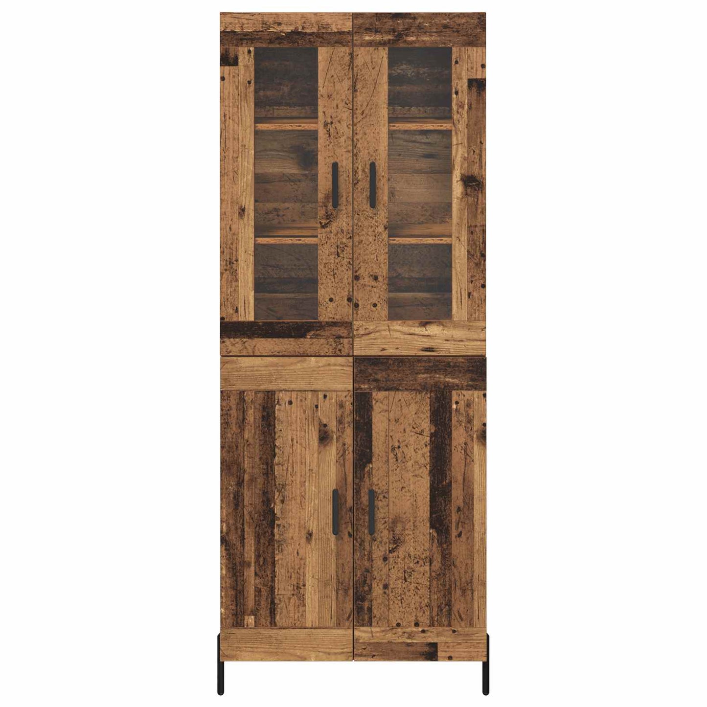 Vysoký Bufet Staré Dřevo 69,5 X 34 X 180 Cm Kompozitní Dřevo