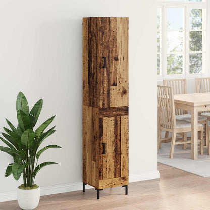 Vysoký Bufet Staré Dřevo 34,5 X 34 X 180 Cm Kompozitní Dřevo
