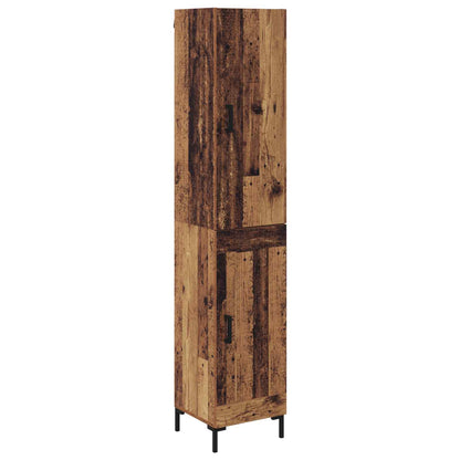 Vysoký Bufet Staré Dřevo 34,5 X 34 X 180 Cm Kompozitní Dřevo