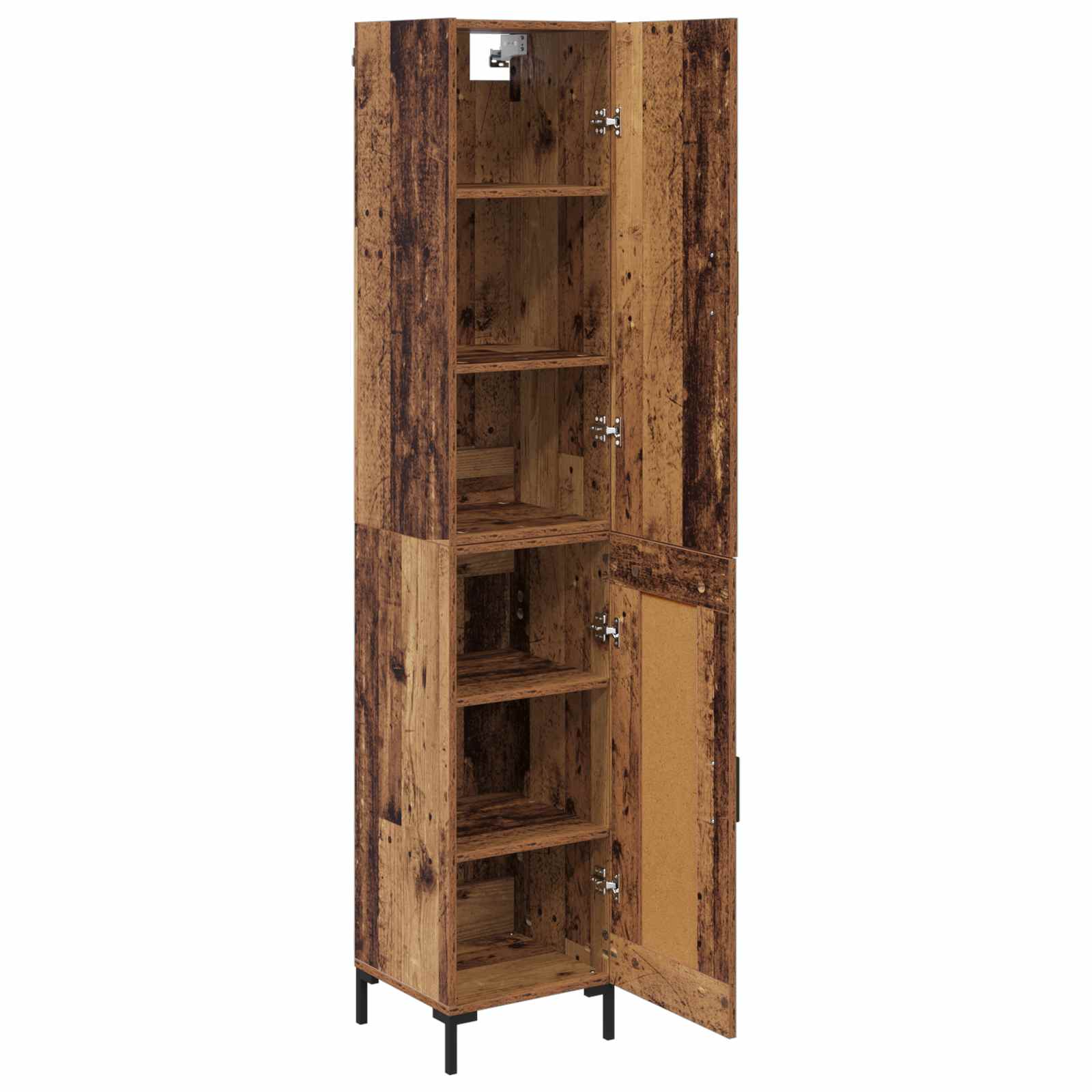 Vysoký Bufet Staré Dřevo 34,5 X 34 X 180 Cm Kompozitní Dřevo