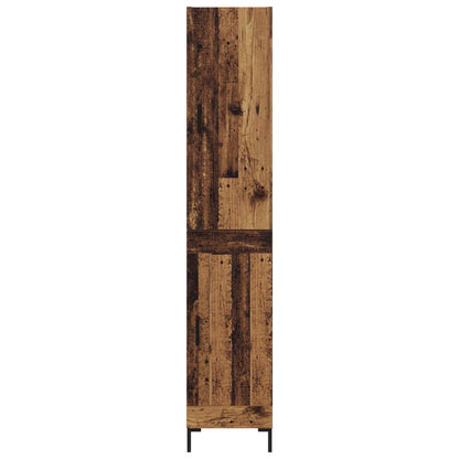 Vysoký Bufet Staré Dřevo 34,5 X 34 X 180 Cm Kompozitní Dřevo