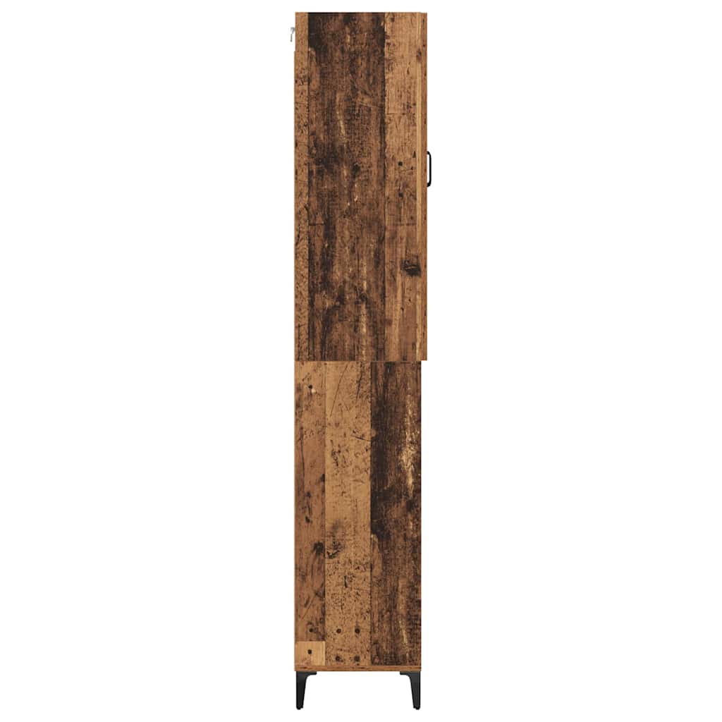 Vysoký Bufet 69,5 X 34 X 180 Cm Kompozitní Dřevo