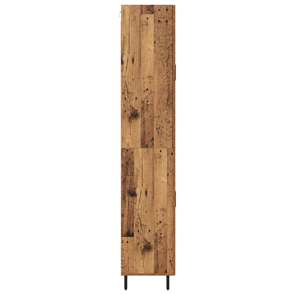 Vysoký Bufet 2 Ks Staré Dřevo 69,5 X 34 X 180 Cm